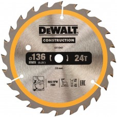 DeWALT DT1947 pjovimo diskas 136x10 mm 24T